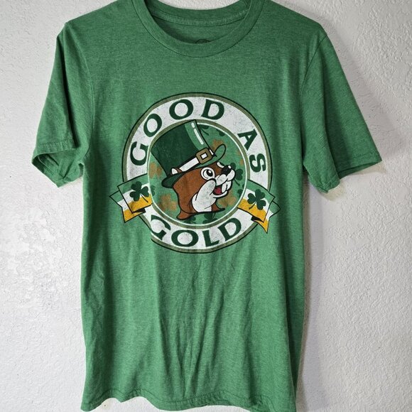 Buc-ee's Good As Gold Shirt Mens Large St Patrick's Day Shamrock Graphic Tee - Picture 1 of 7